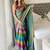 multicolor striped cotton blend handloom khadi saree