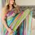 multicolor striped cotton blend handloom khadi saree
