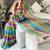 multicolor striped cotton blend handloom khadi saree