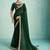 green embellished sequined chiffon saree
