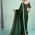green embellished sequined chiffon saree