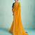 yellow women embellished sequinned chiffon designer saree