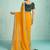 yellow women embellished sequinned chiffon designer saree