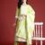 Green silk blend printed kurta trouser dupatta set