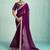 purple embellished sequinned chiffon designer saree