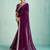 purple embellished sequinned chiffon designer saree