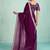 purple embellished sequinned chiffon designer saree