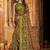 Olive ethnic motifs zari silk blend handloom banarasi saree