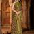 Olive ethnic motifs zari silk blend handloom banarasi saree