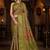 Olive ethnic motifs zari silk blend handloom banarasi saree