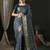 Navy blue navy blue ethnic woven design traditional wear saree