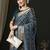 Navy blue navy blue ethnic woven design traditional wear saree