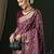 Purple ethnic motifs zari patola saree