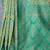 turquoise blue & cream-coloured ethnic motifs woven design saree