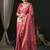 Pink ethnic motifs printed zari patola saree