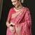 Pink ethnic motifs printed zari patola saree