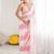 pink tie and dye embroidered satin saree