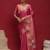 pink ethnic motifs woven design zari tussar saree