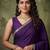 purple satin designer saree