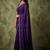 purple satin designer saree