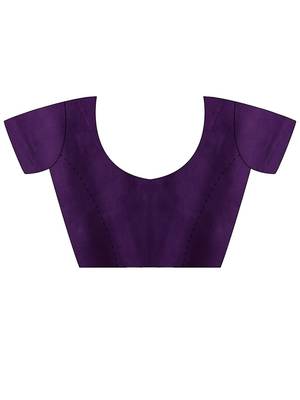 purple satin designer saree 5
