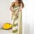 off white tie and dye embroidered satin saree
