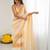 orange tie and dye zari satin designer saree