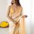 orange tie and dye zari satin designer saree