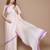 cream solid satin saree with blouse piece