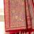 maroon & red ethnic motifs woven design zari banarasi silk blend saree