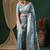 blue ethnic motifs zari georgette kanjeevaram saree