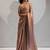 multicolor embellished beads and stones satin designer saree