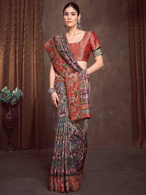 black ethnic motifs zari viscose rayon saree 1