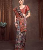 black ethnic motifs zari viscose rayon saree