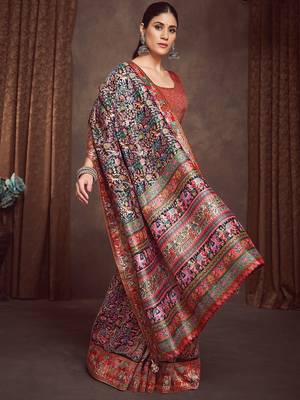 black ethnic motifs zari viscose rayon saree 2
