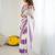 violet tie and dye beads and stones satin designer saree