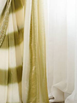 off white tie and dye beads and stones satin designer saree 5