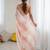 peach tie and dye beads and stones satin designer saree