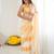 white tie and dye beads and stones satin designer saree