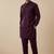 wine color cotton men's kurta with pants