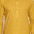 yellow cotton men's kurta with white churidar pajama