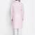 pink cotton men's kurta with white churidar pajama