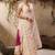 off white floral embroidered muga cotton saree with unstitched blouse