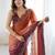 multicolor ombre beads and stones satin designer saree