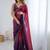 multicolor ombre beads and stones satin saree