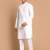 white cotton men's kurta with white pants