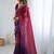 multicolor ombre beads and stones satin saree