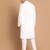white cotton men's kurta with white pants