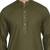 green cotton men's kurta with white churidar pajama