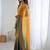 multicolor ombre embroidered satin saree